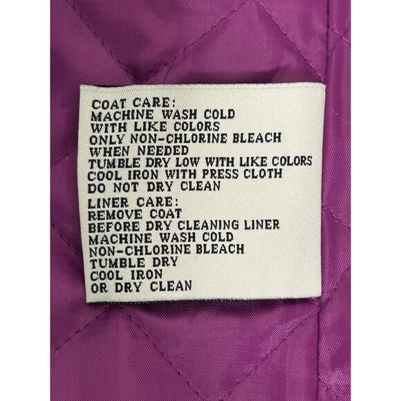 London Fog Women's Heritage Trench Coat w/ Hood & Liner in Purple - Sz S - Picture 11 of 12